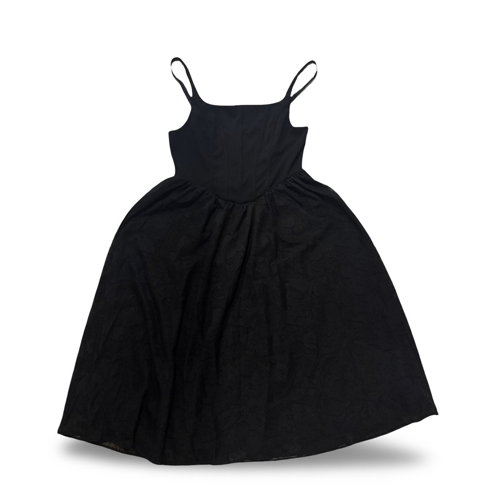 SHEIN Black Floral Lace Dress